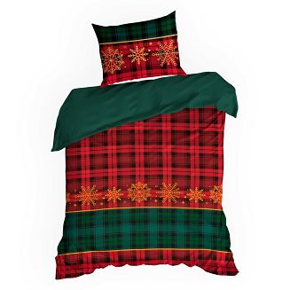 Komplet pościeli świąteczny POS 140x200 Eurofirany czerwony