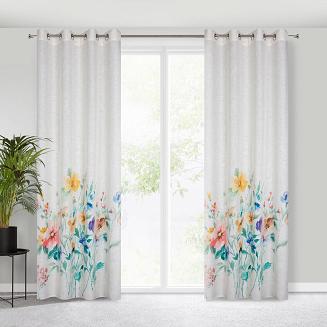 Zasłona gotowa na przelotkach AMELIA 140x260 Eurofirany naturalny