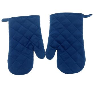 Rękawice kuchenne 18x27 z magnesem 2 szt. łowicki niebieski