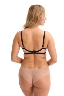 Biustonosz top z haftem Soft Inga 034 miękki beżowy