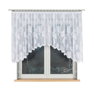 Firanka żakardowa gotowa na żabki SONIA 350x120 biała