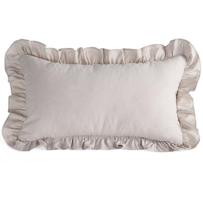 Poszewka dekoracyjna FALBANKA 30x50 Eurofirany beżowa obszyta falbaną