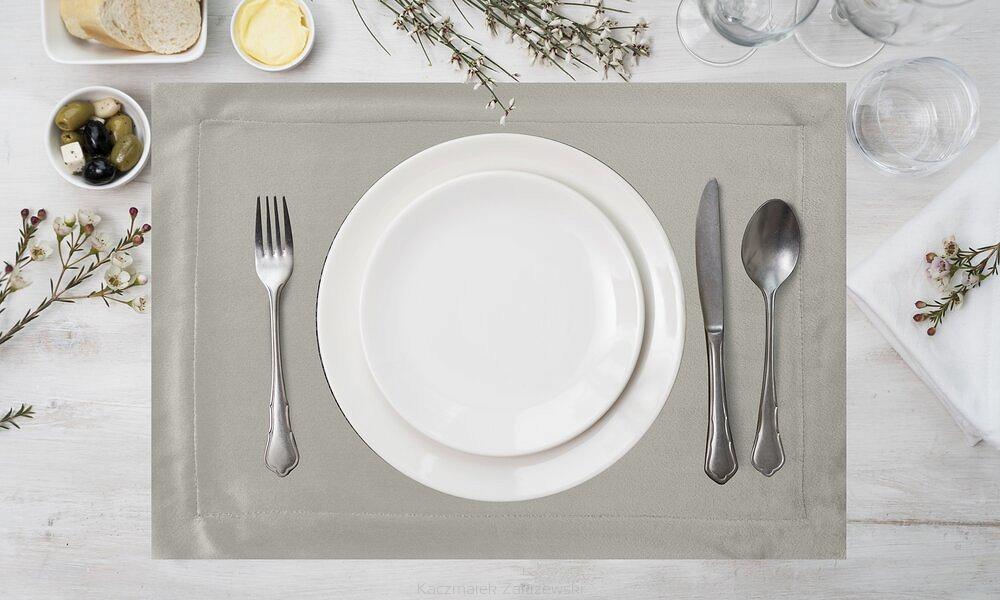 Obrus dekoracyjny MELINDA 40x30 Eurofirany srebrny