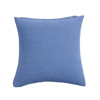 Poszewka bawełniana muślinowa 40x40 niebieska