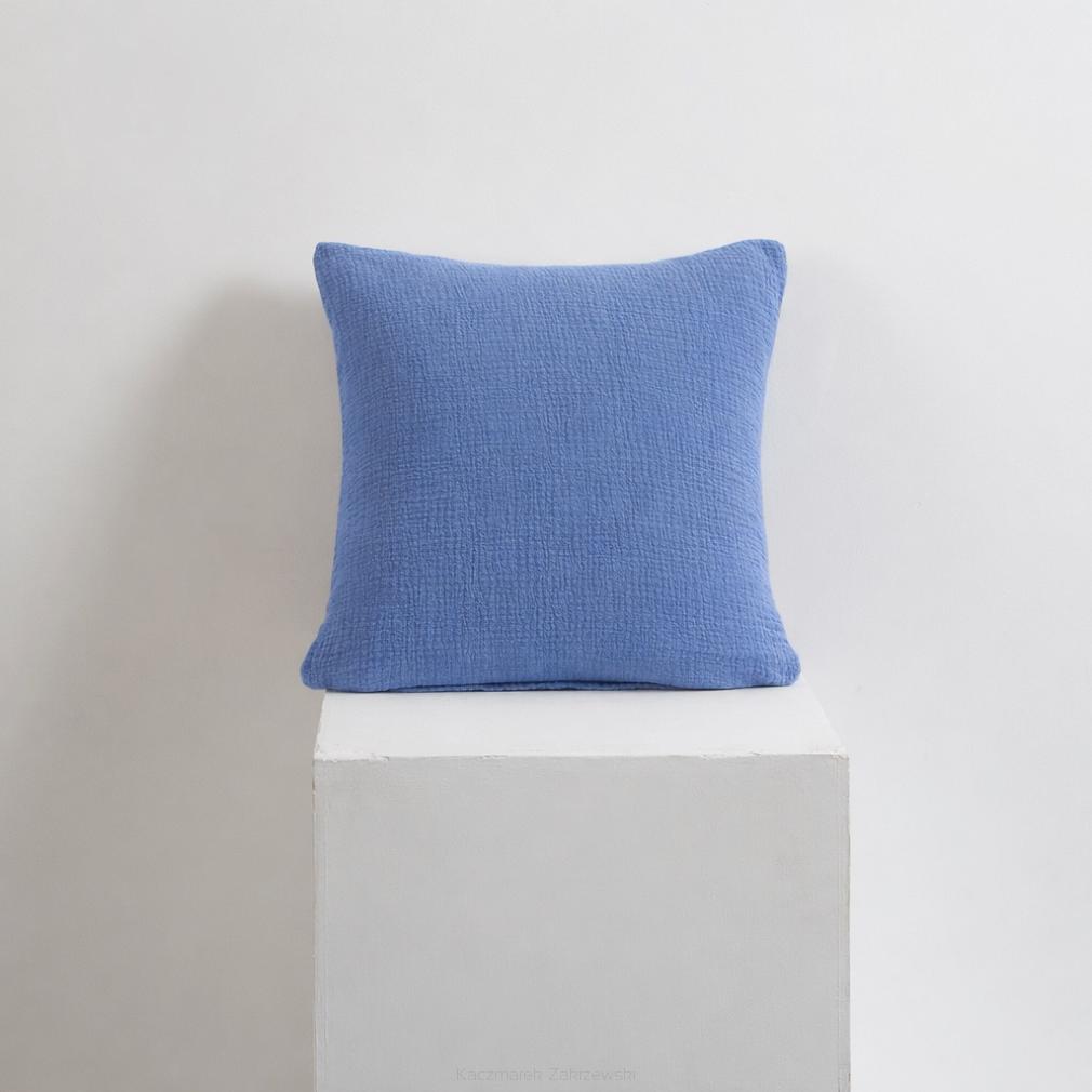 Niebieska Bawełniana Poszewka Muślinowa 40x40 Do Pościeli