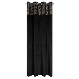 Zasłona gotowa na przelotkach LIZA 140x250 Eurofirany czarny/złoty