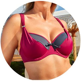 Strój kąpielowy góra biustonosz soft Kaja 041 fuksja grafit