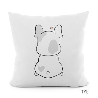 Poszewka dekoracyjna PIESIO 40x40 welwetowa biała czarna różowa