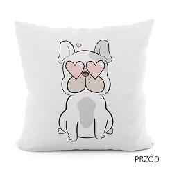 Poszewka dekoracyjna PIESIO 40x40 welwetowa biała czarna różowa