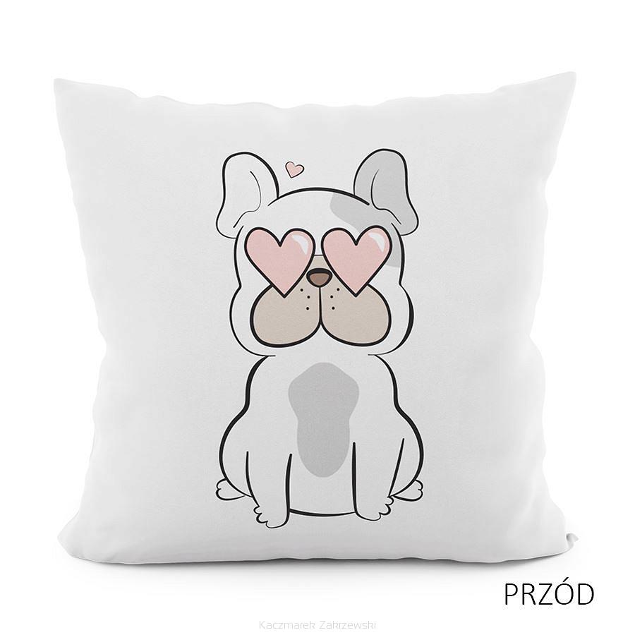 Poszewka dekoracyjna PIESIO 40x40 welwetowa biała czarna różowa