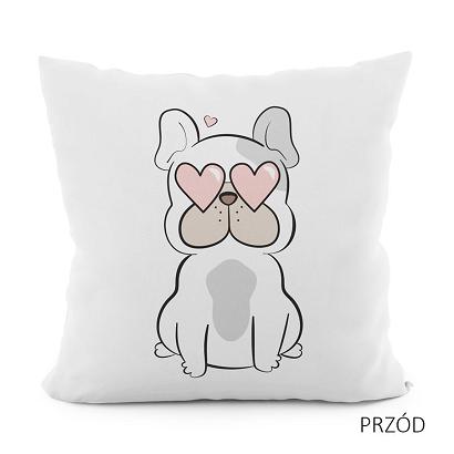 Poszewka dekoracyjna PIESIO 40x40 welwetowa biała czarna różowa