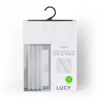 Firana gotowa na szelkach LUCY 140x250 Eurofirany biały