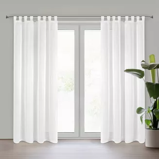 Firana gotowa na szelkach LUCY 140x250 Eurofirany biały