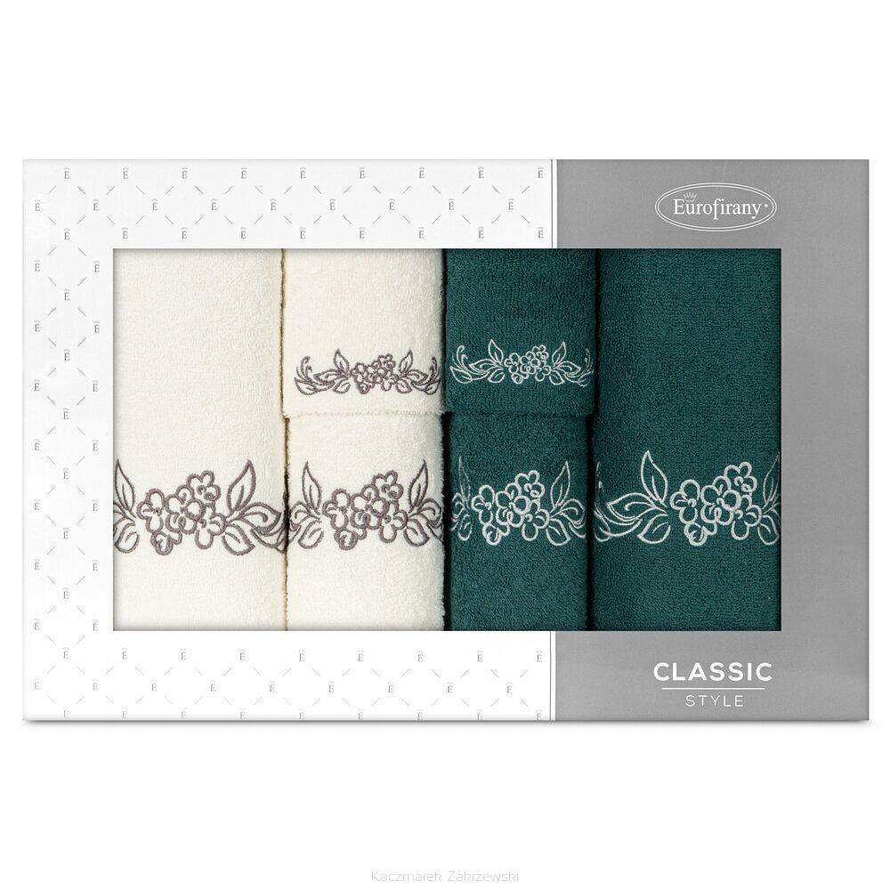 Komplet ręczników 6 cz. CLAVIA 30x50 Eurofirany ciemnozielony