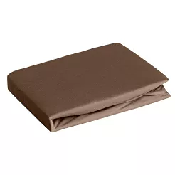 Prześcieradło jersey z gumką  220x200 Design91 brązowy