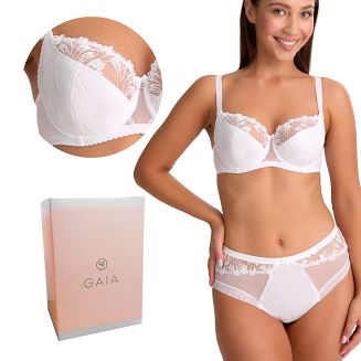 Biustonosz GAIA Semi-Soft Paris 1302 półusztywniany biały