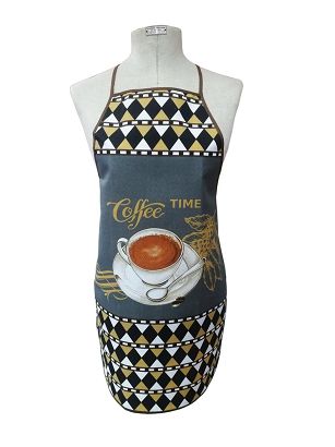 Fartuch kuchenny czas kawy brązowy