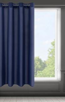 Zasłona gotowa na przelotkach RITA 140x250 Eurofirany granatowy