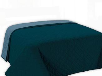 Narzuta dekoracyjna VIGO II 220x240 ciemnoturkusowa niebieska kwadraty