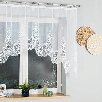 Firanka żakardowa gotowa na żabki BERENIKA 250x120 biała