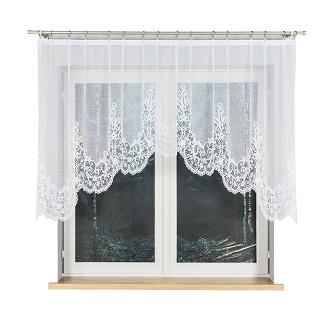 Firanka żakardowa gotowa na żabki BERENIKA 250x120 biała