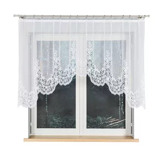 Firanka żakardowa gotowa na żabki BERENIKA 250x120 biała