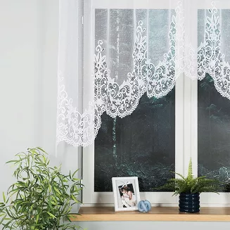 Firanka żakardowa gotowa na żabki BERENIKA 250x120 biała