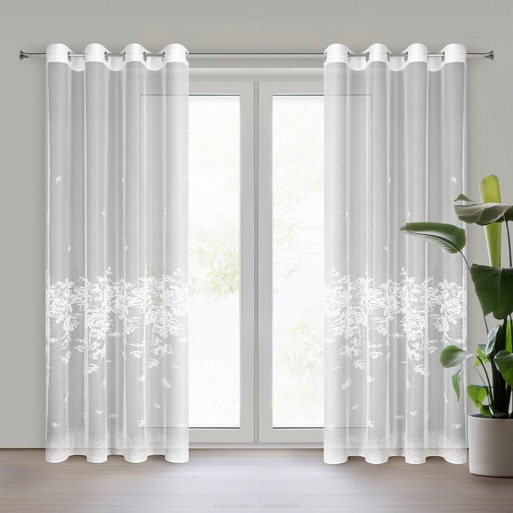 Firana gotowa na przelotkach ALEXIA 140x250 Eurofirany biały