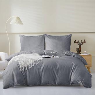 Poszewka z adamaszku satyna bawełniana 70x80 grafitowa