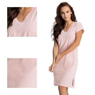 Koszula damska LUNA kod 134 różowa wzór ażurowy