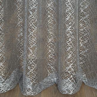 Firana gotowa na przelotkach AMANDA 140x250 Eurofirany szary