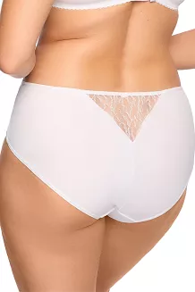 Figi damskie z koronką Sabina 1301 białe