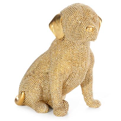Figurka dekoracyjna ELDO 14x9x16 Eurofirany złoty pies buldog