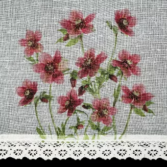 Firana gotowa ISA 130x50 Eurofirany bordowy