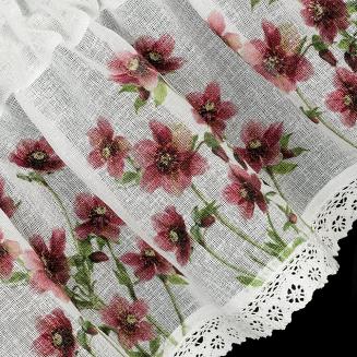 Firana gotowa ISA 130x50 Eurofirany bordowy