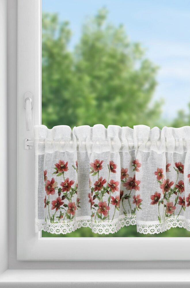 Firana gotowa ISA 130x50 Eurofirany bordowy