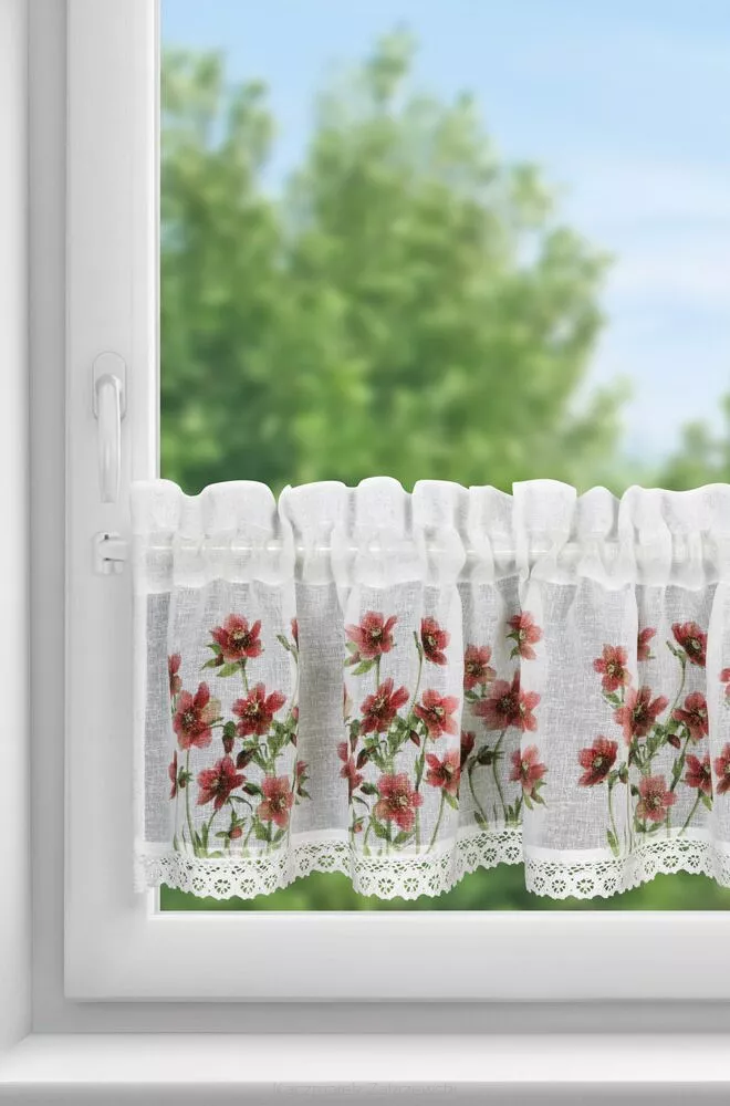 Firana gotowa ISA 130x50 Eurofirany bordowy