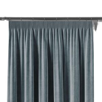 Zasłona gotowa na taśmie VELVI 140x240 niebieska