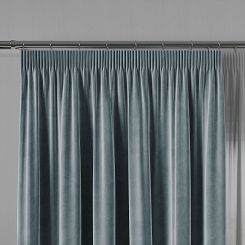 Zasłona gotowa na taśmie VELVI 140x240 niebieska