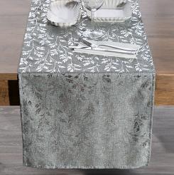 Obrus dekoracyjny SIMONA 40x140 Eurofirany srebrny