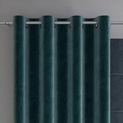 Zasłona gotowa na przelotkach VELVI 140x250 petrolowa