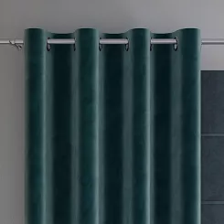 Zasłona gotowa na przelotkach VELVI 140x250 petrolowa