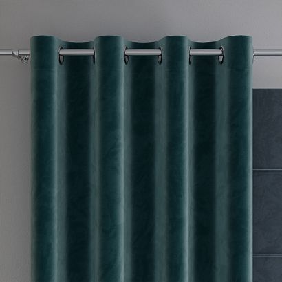 Zasłona gotowa na przelotkach VELVI 140x250 petrolowa