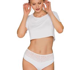 Brazyliany damskie z koronką Babell kod 158 białe