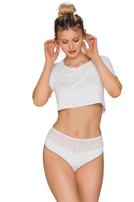 Brazyliany damskie z koronką Babell kod 158 białe