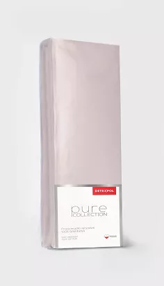 Prześcieradło satynowe z gumką Pure 220x200 jednobarwne pudrowe
