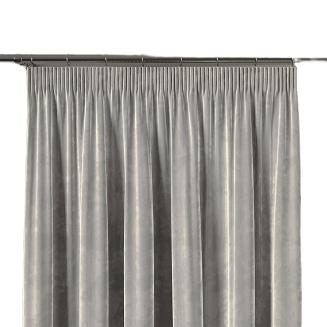 Zasłona gotowa na taśmie VELVI 140x230 pastelowa szara