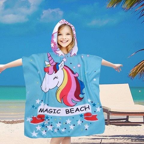 Poncho dziecięce plażowe 60x60 magic beach