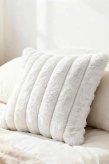 Biała Poszewka Futrzana 50x70 Bunny