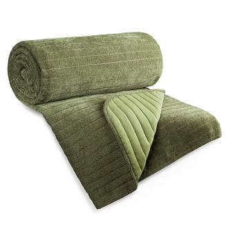 Narzuta dekoracyjna GLORI 170x210 oliwkowy